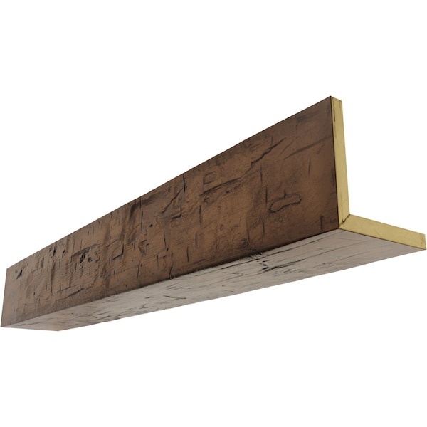 Ekena Millwork 2-Sided (L-beam) Hand Hewn Endurathane Faux Wood Ceiling Beam, Premium Aged, 10"W x 6"H x 22'L BMHH2C0100X060X264ZD - main